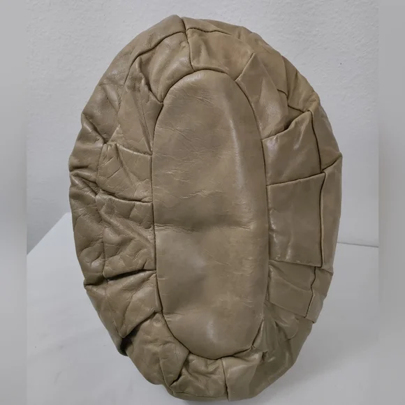 JUICY COUTURE Taupe Leather Satchel Shoulder Bag Handbag - Picture 7 of 12